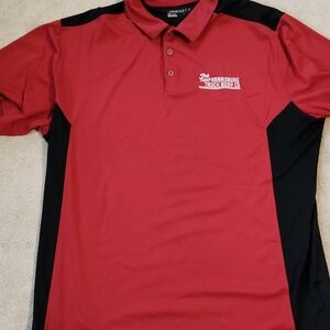 Nike Golf Red and Black Polo Dry Fit Golf Shirt - XXL